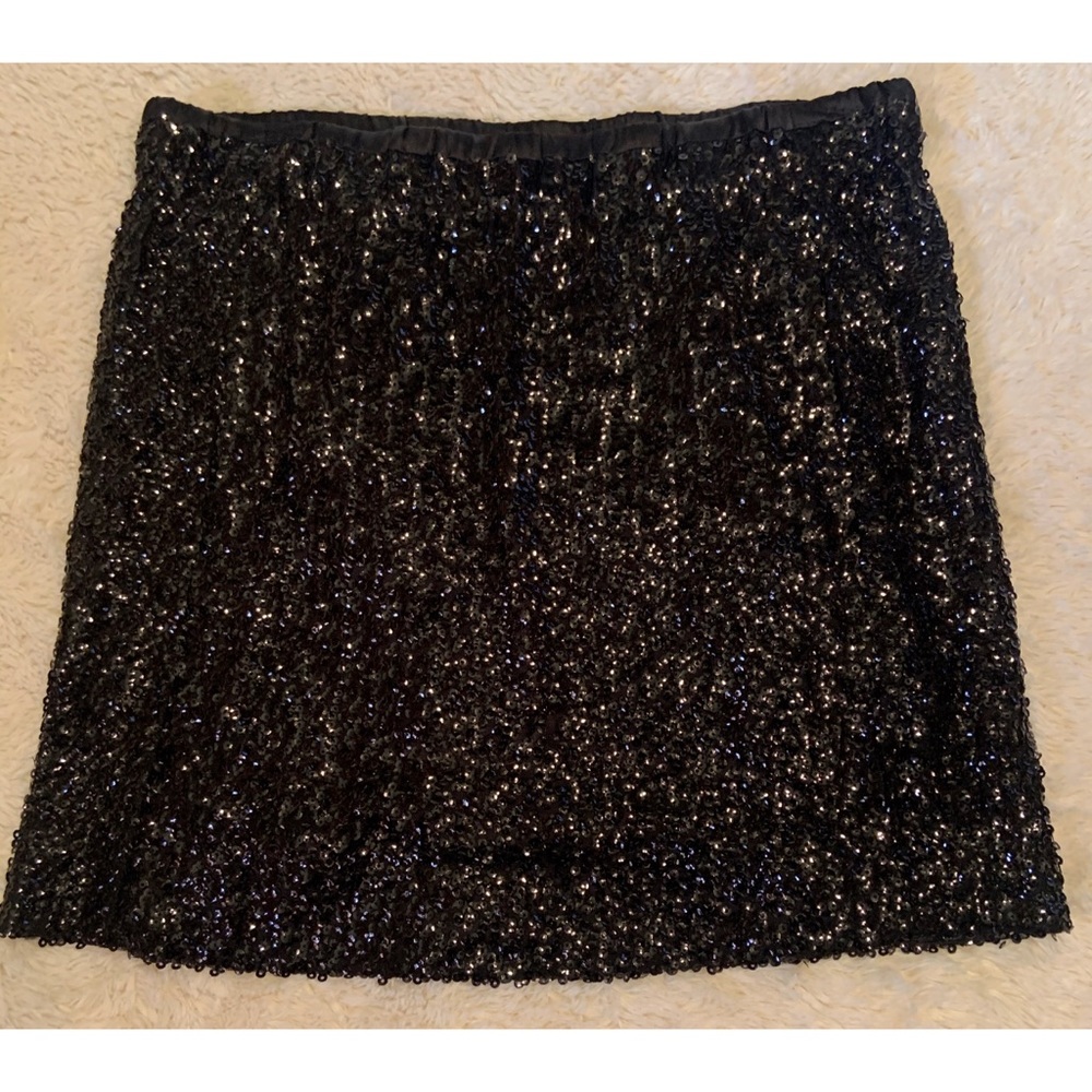 Tommy Hilfiger Black Sequin Mini Skirt Size Small